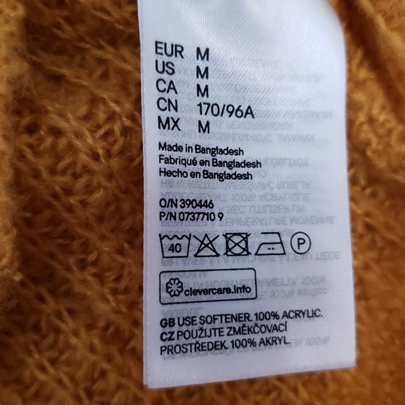 Oversize Mustard Yellow Cardigan - Picture 4 of 5